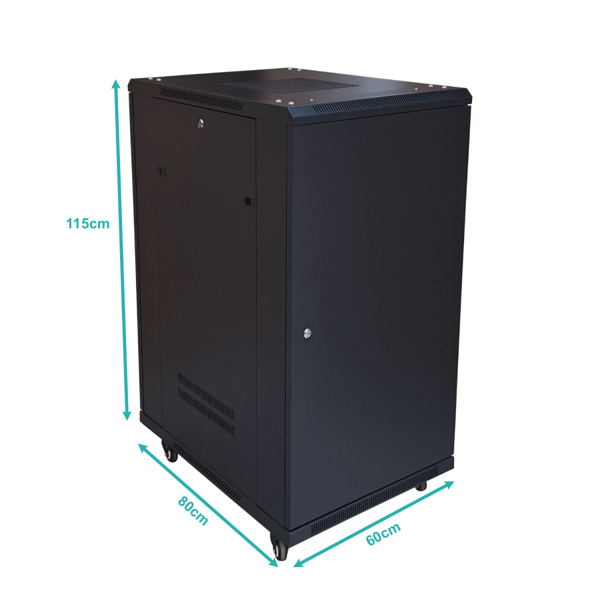LK - RK22-8LF. Rack 22U Ciego Fondo-80cm Ancho-19pulg Piso Ruedas ...