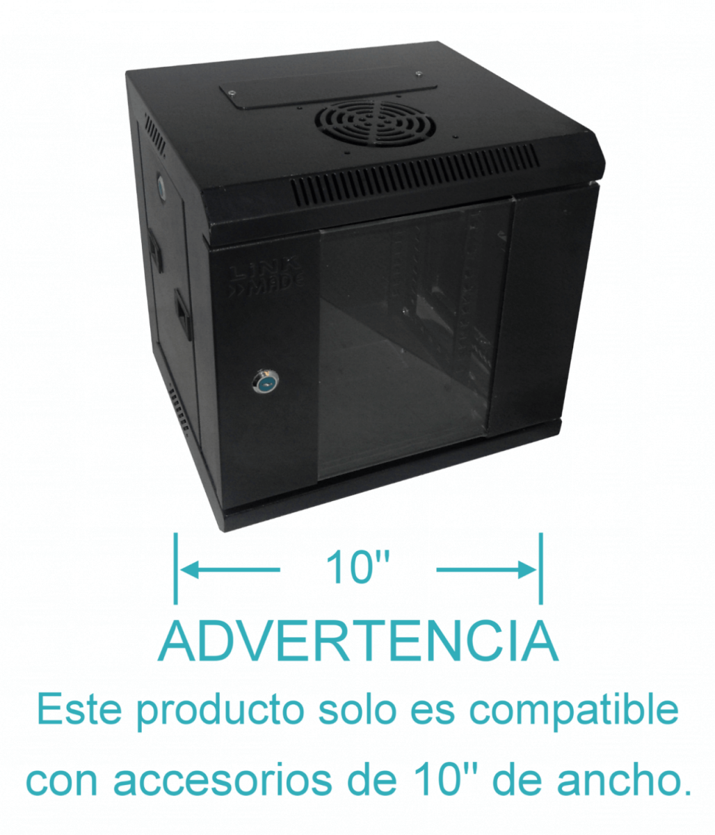 LK - RK1006-3L. LINKMADE RACK 6U 10-PULG-ANCHO 30CM-FONDO NEGRO