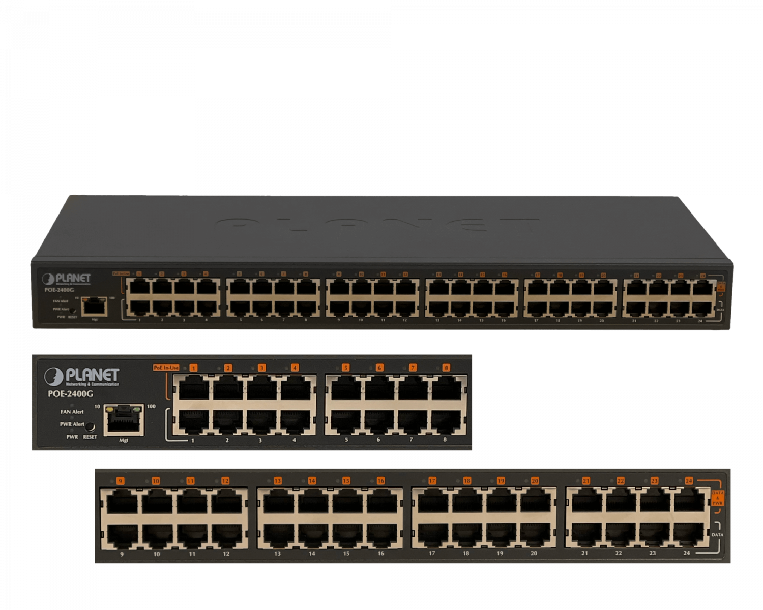 ルーター・ネットワーク機器 HPDE-2400G IEEE 802.3at/af Injector Hub HPOE-2400G 24-Port Gigabit IEEE 802.3at PoE+ Managed