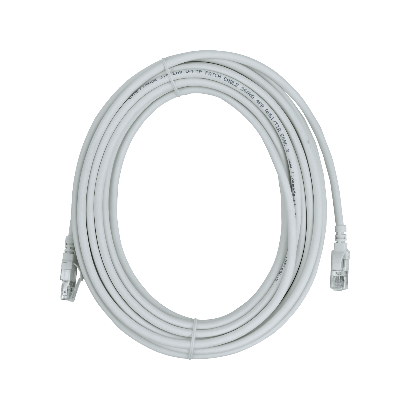 LINKMADE 10MT CAT6A U/FTP BLANCO LSZH CABLE PATCH INYECTADO MULTIFILAR