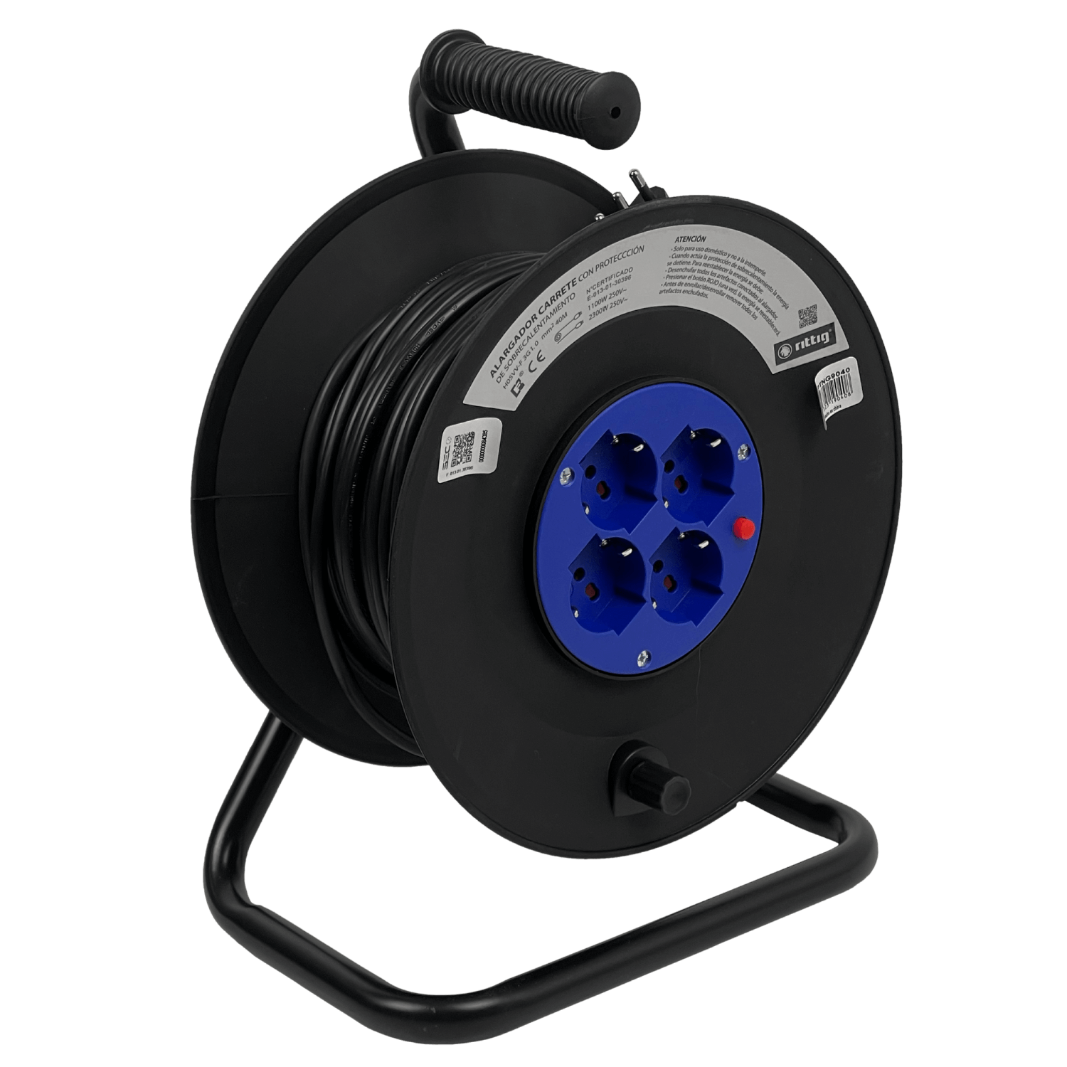 RITTIG 40MTS ALARGADOR CARRETE 4-MULTINORMA-H 1-16A-IM 250V PROTECCION