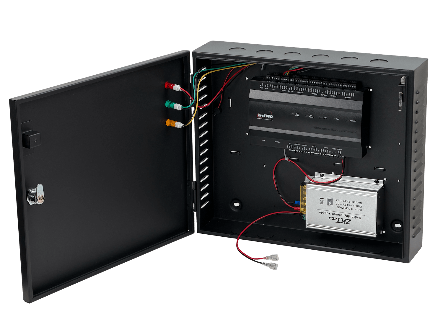 ZK CONTROLADOR P/2 PUERTAS ETHERNET PIN+PROXY INC-GABINETE