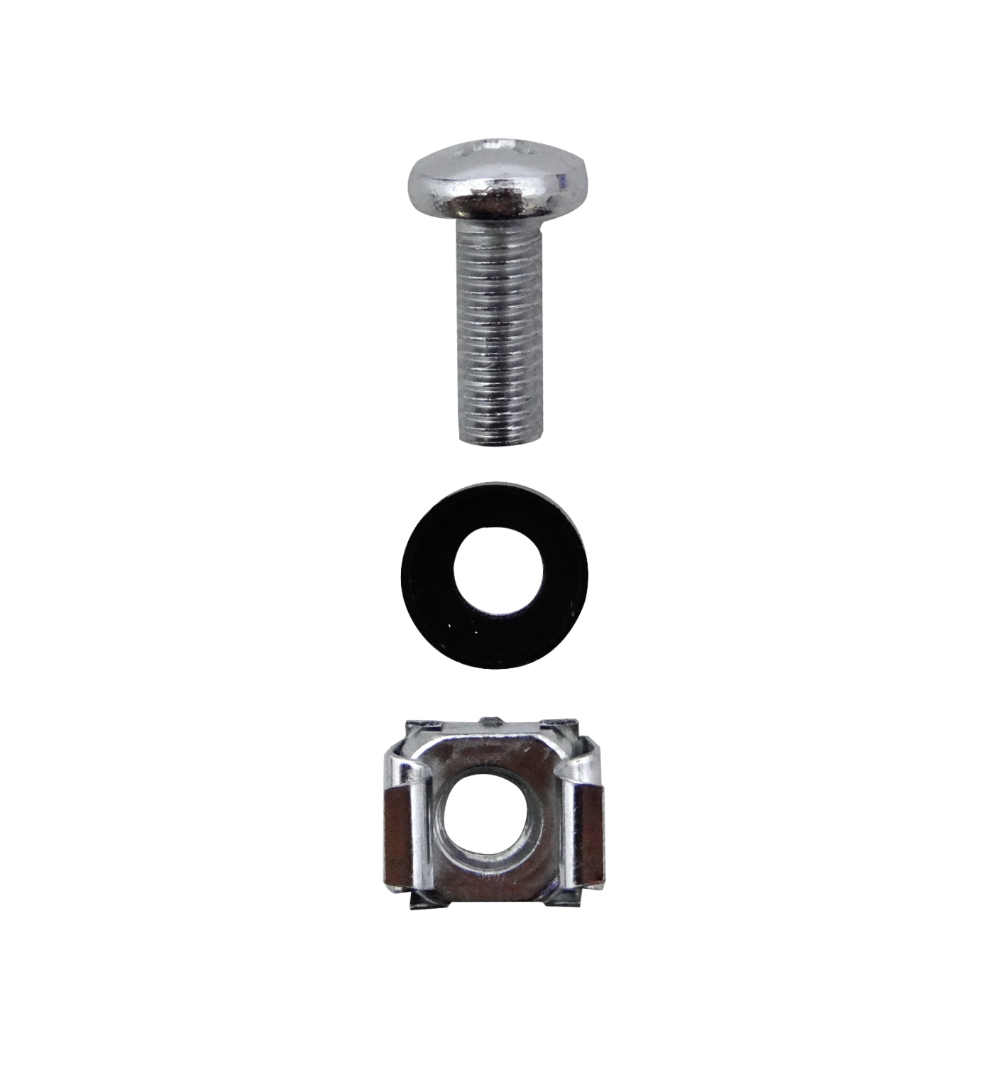 KIT 100 TORNILLOS Y TUERCAS ENJAULADAS PARA RACK 10P 19P