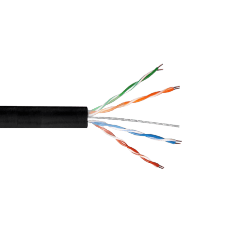 CBX6T-UN3 TRIMERX AWG23 CAT6 EXTERIOR NEGRO CABLE UNIFILAR 305MT COBRE
