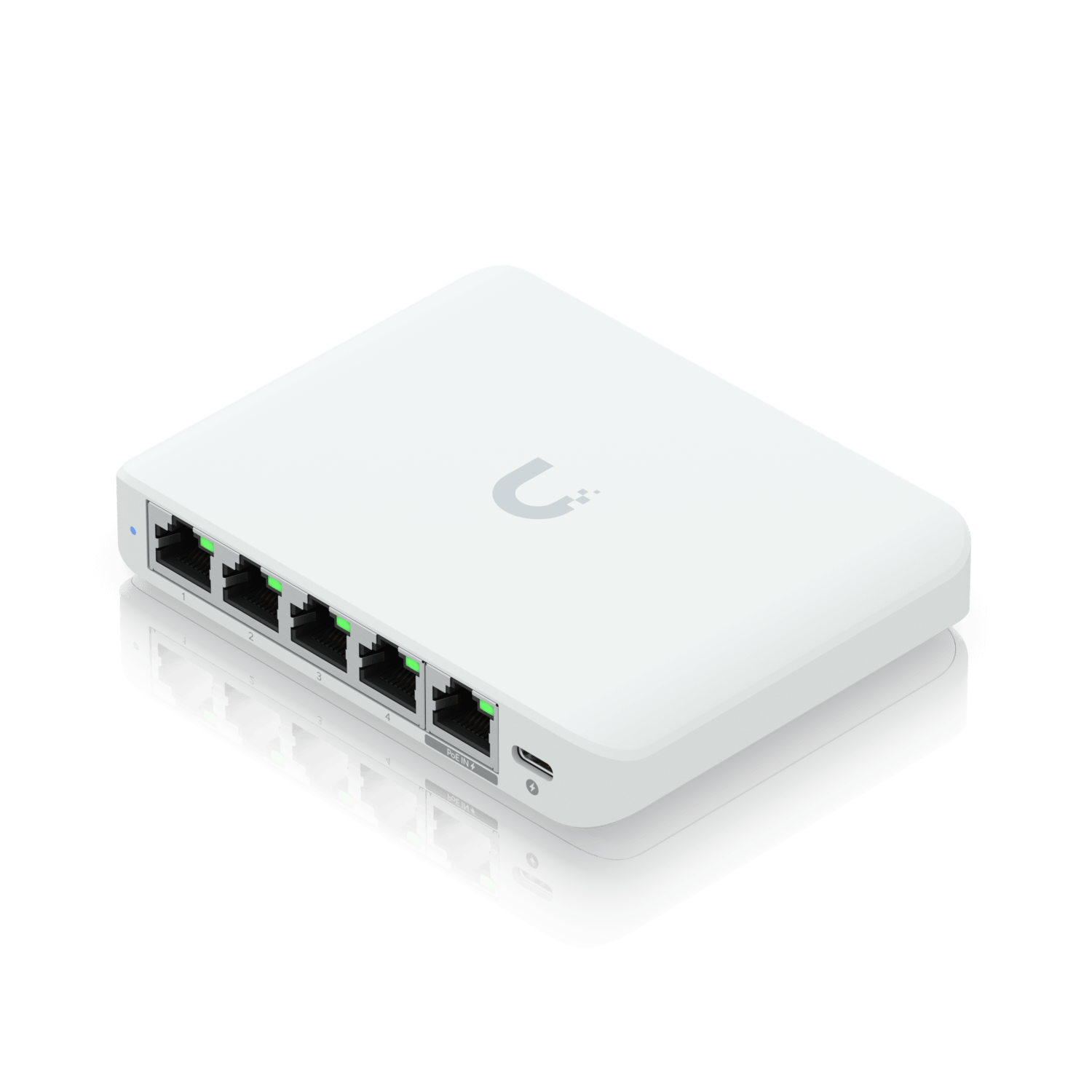 USW-FLEX-MINI2. UBIQUITI 5-2.5GBPS IN-POE-AF SWITCH-L2 INTERIOR INC-5V-USB-C REQ-UNIFI