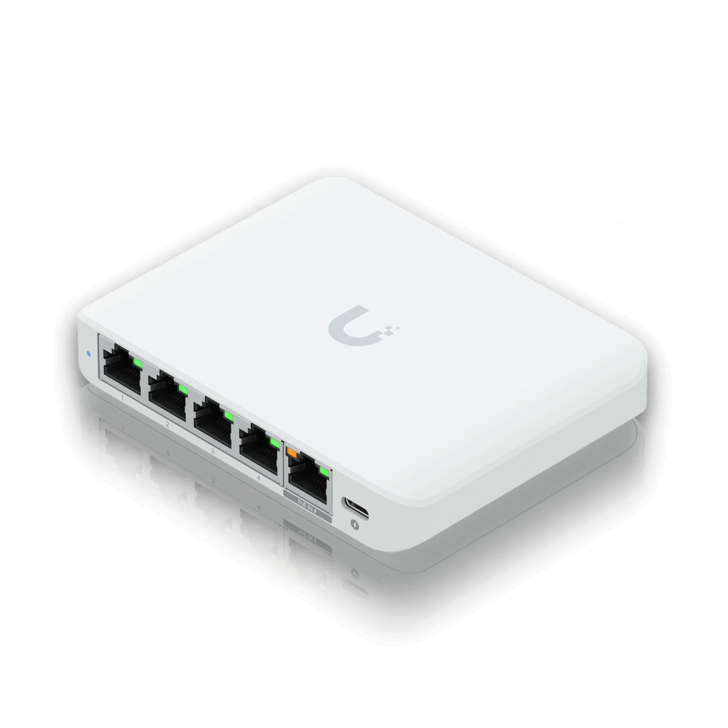 USW-FLEX-MINI2. UBIQUITI 5-2.5GBPS IN-POE-AF SWITCH-L2 INTERIOR INC-5V-USB-C REQ-UNIFI