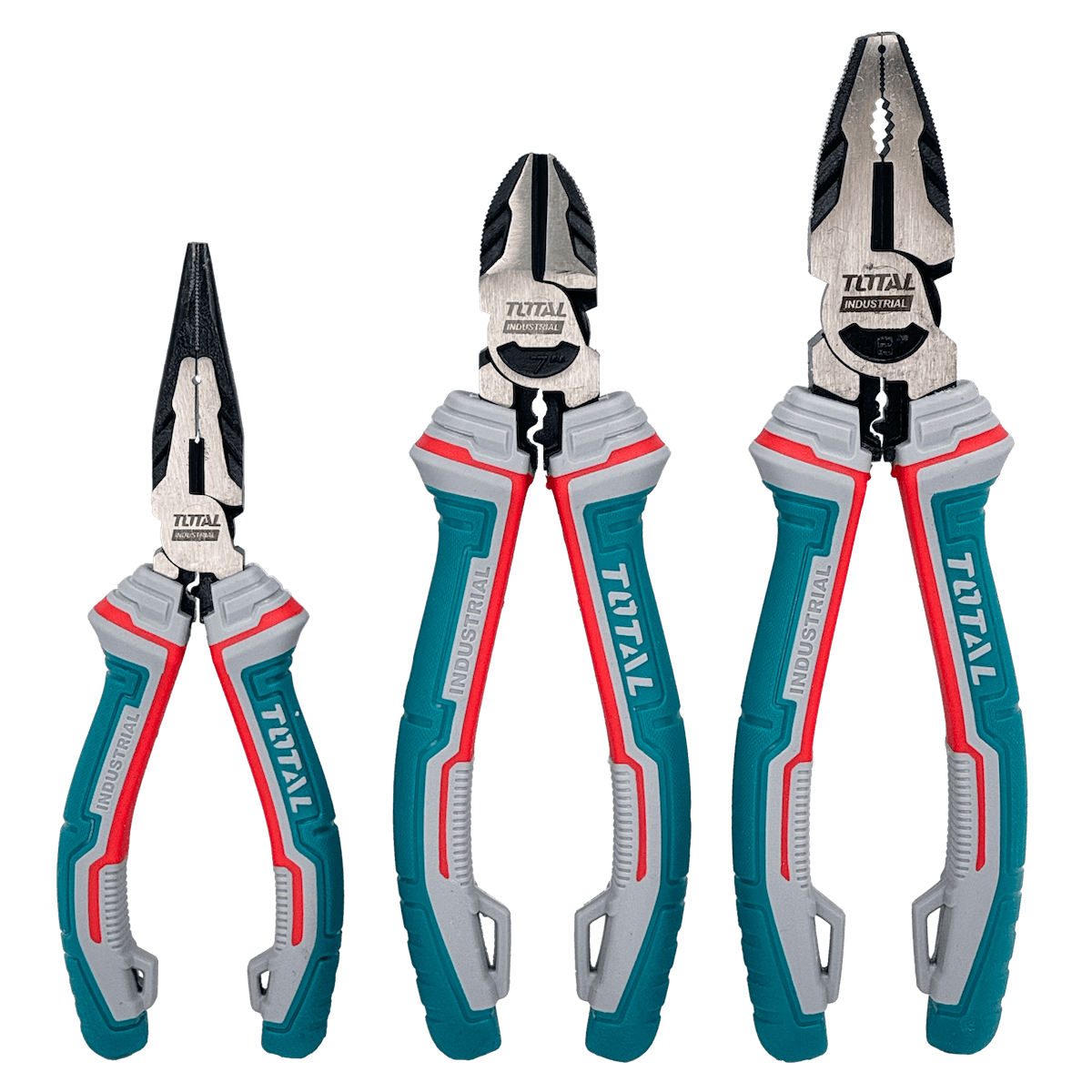 TOTAL SET DE ALICATES INDUSTRIAL 3-PIEZAS 6-7-8-PULGADAS THT2K0301S