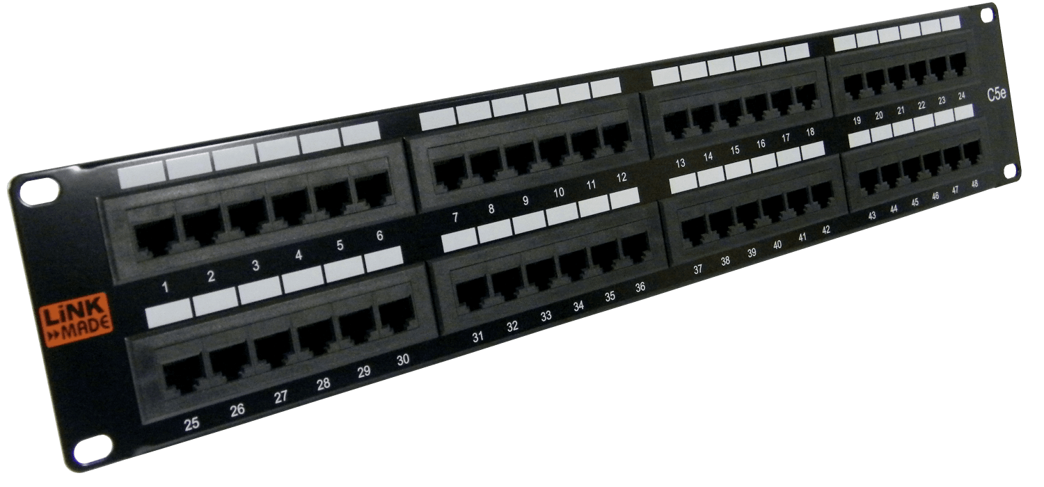 LINKMADE 48-RJ45 CAT5E UTP PATCHPANEL 2U UL CERTIFIC
