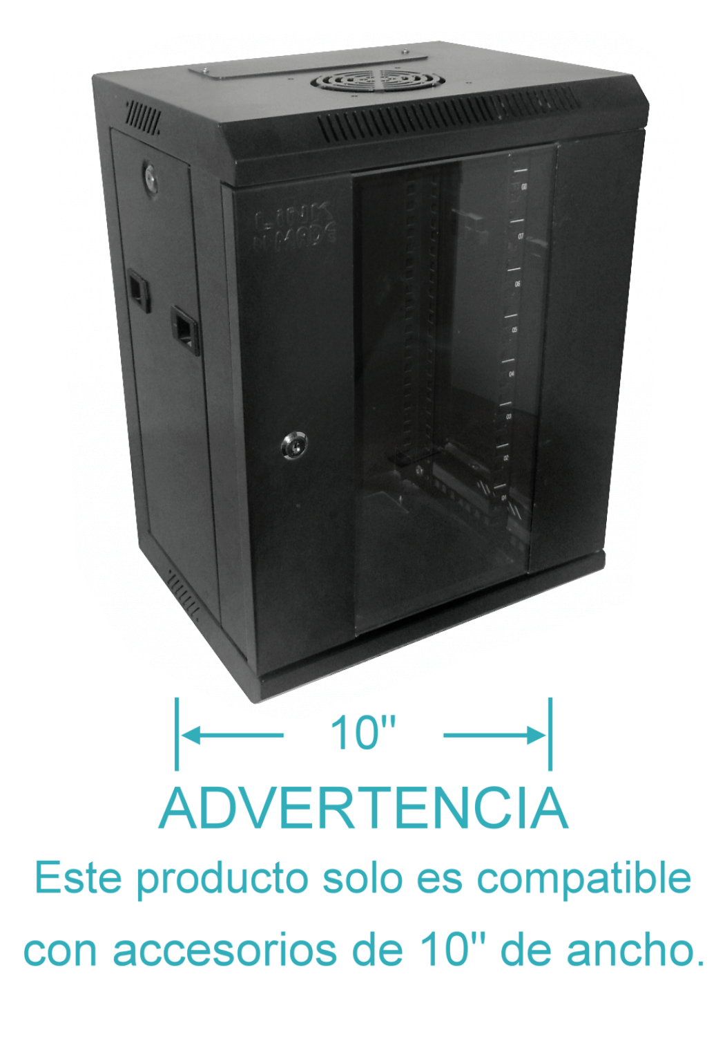 LINKMADE RACK 9U 10-PULG-ANCHO 30CM-FONDO NEGRO