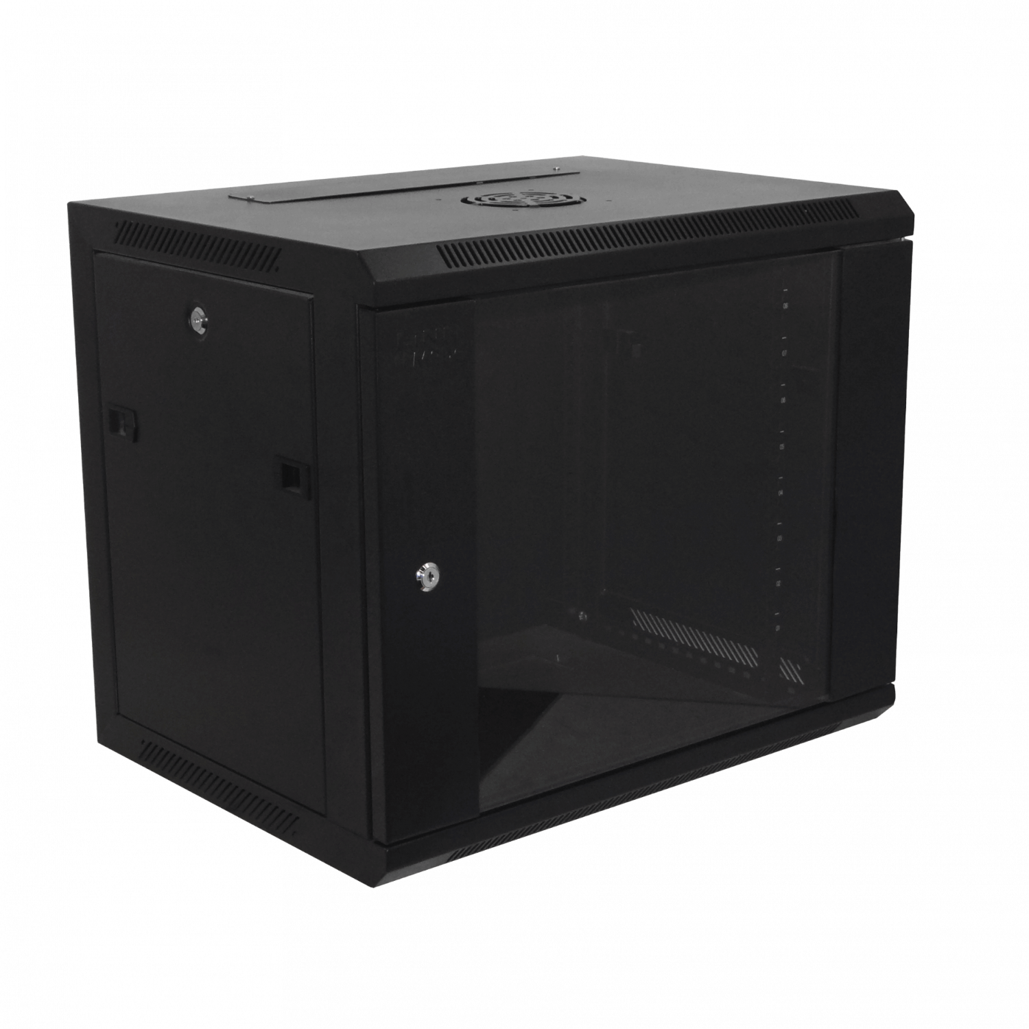 45CM-FONDO 9U GABINETE RACK PARED NEGRO INC-M6-2U