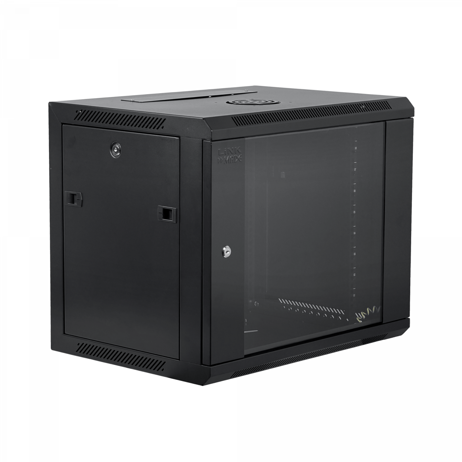 45CM-FONDO 9U GABINETE RACK PARED NEGRO INC-M6-2U
