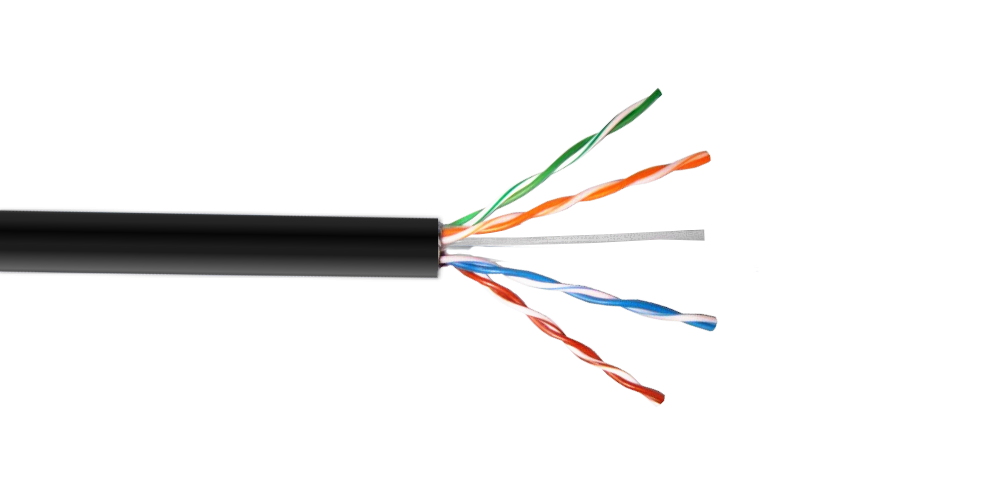 LINKMADE UTP 300MTS EXTERIOR NEGRO CAT5E COBRE UNIFILAR