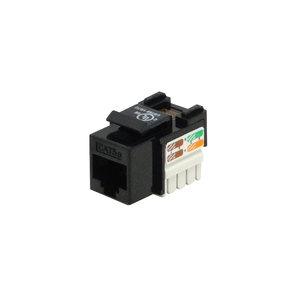 LINKMADE NEGR CAT5E U/UTP PUNCHABLE KEYSTONE CONECTOR HEMBRA RJ45