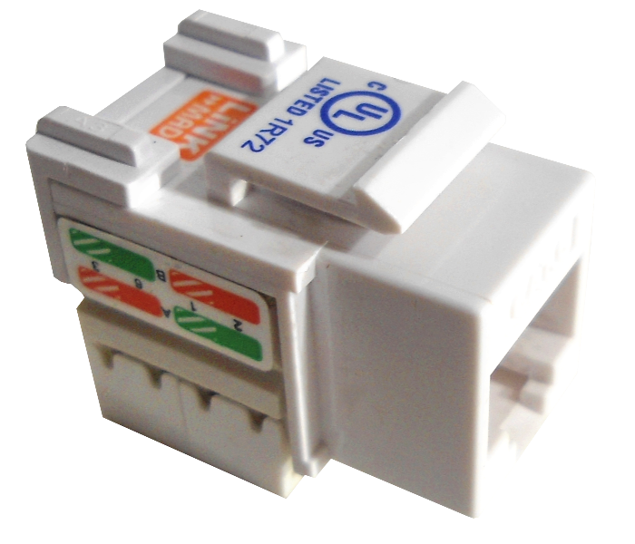 KP6WL LINKMADE BLANCO CAT6 U/UTP PUNCHABLE KEYSTONE MODULO HEMBRA RJ45