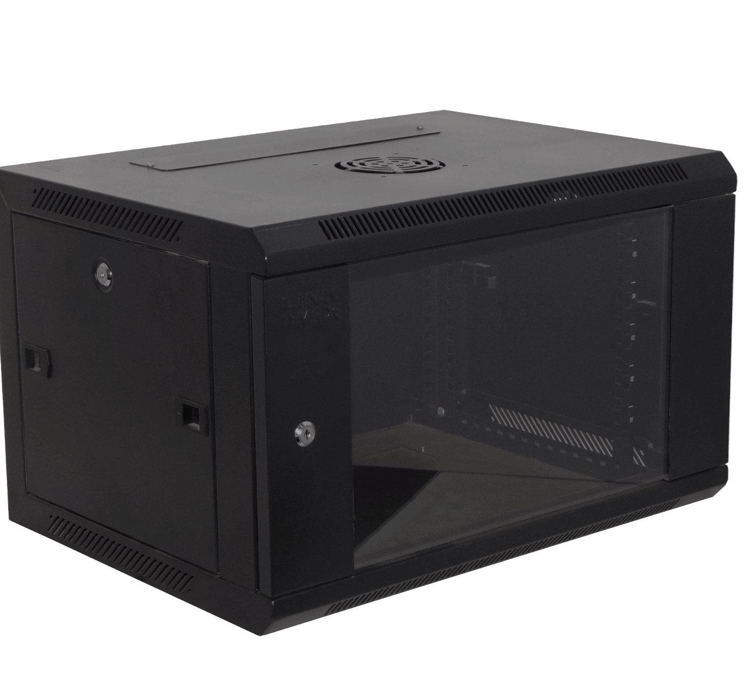 LINKMADE 45CM-FONDO 6U GABINETE RACK PARED NEGRO INC-M6-2U