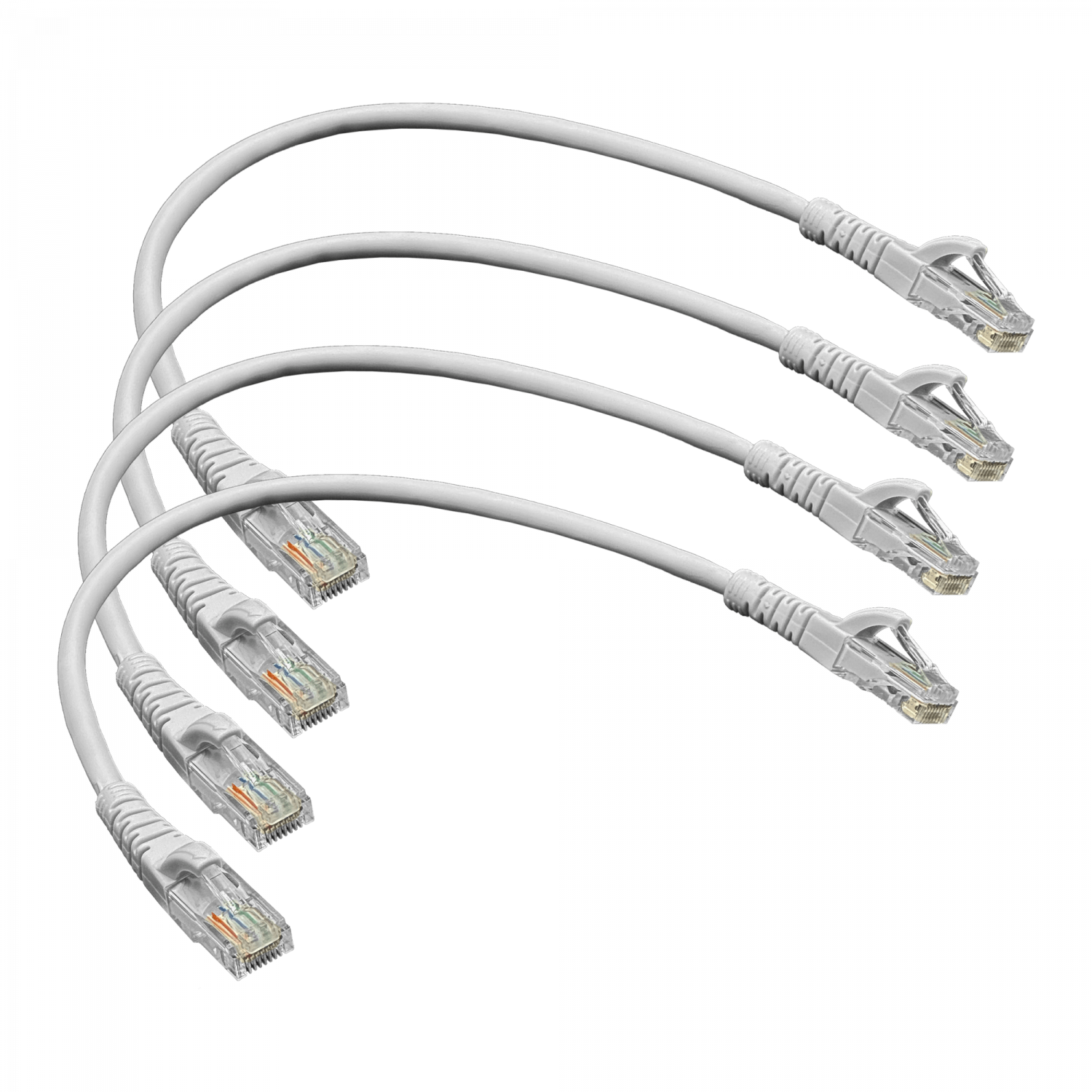 LINKMADE 4UN 30CM CAT5E GRIS LSZH CABLE PATCH INYECTADO MULTIFILAR