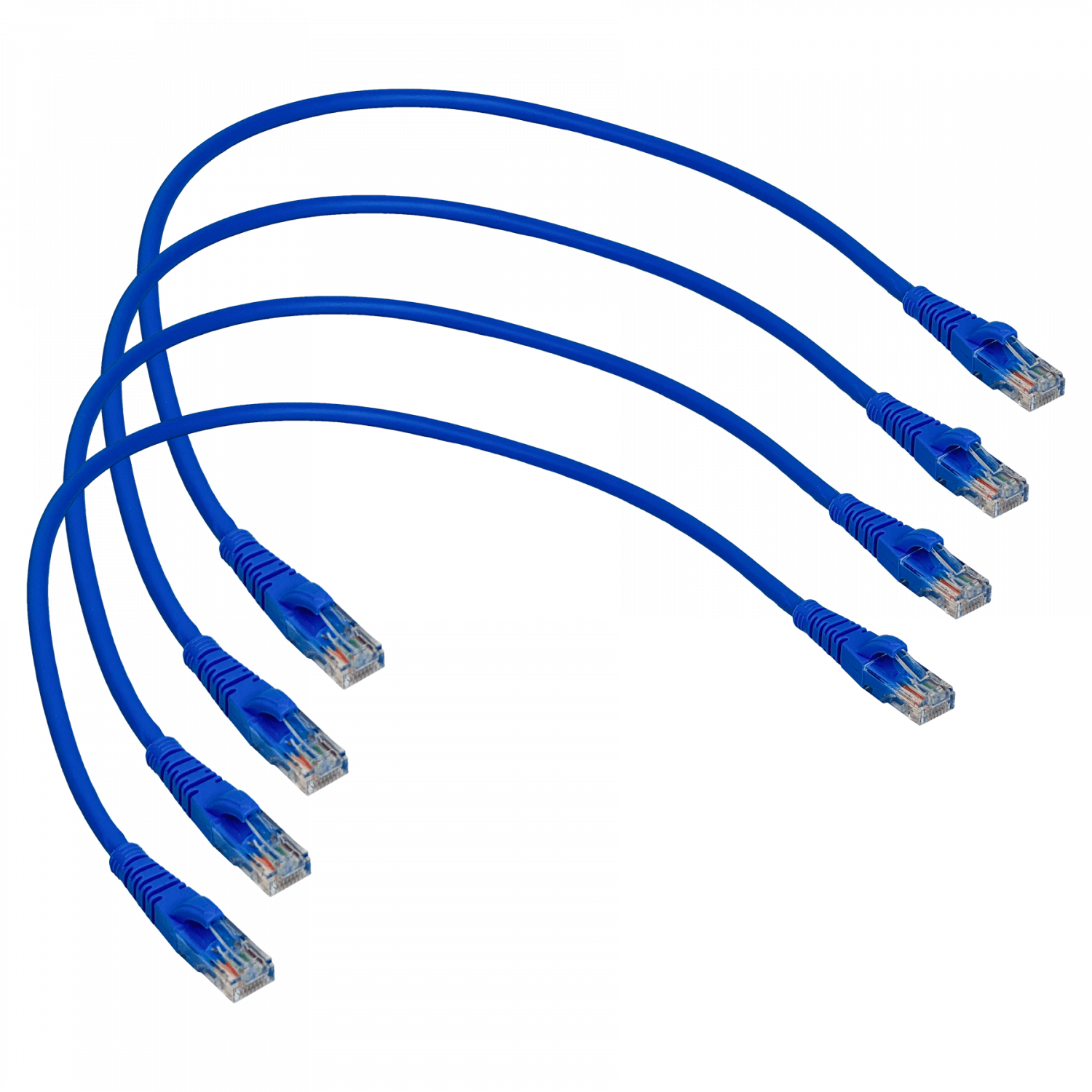 LINKMADE 4UN 50CM CAT5E AZUL LSZH CABLE PATCH INYECTADO MULTIFILAR
