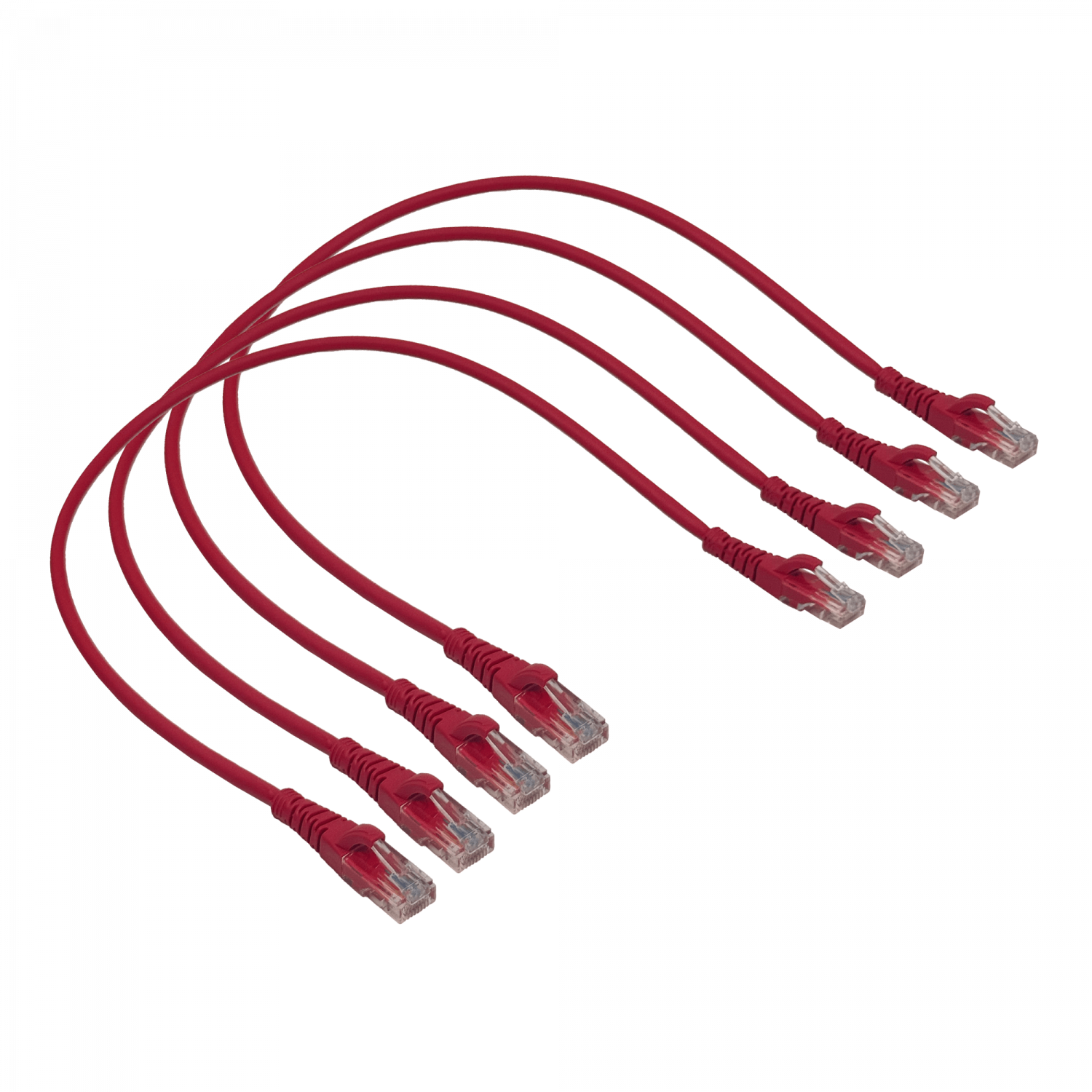 LINKMADE 4UN 50CM CAT5E ROJO LSZH CABLE PATCH INYECTADO MULTIFILAR