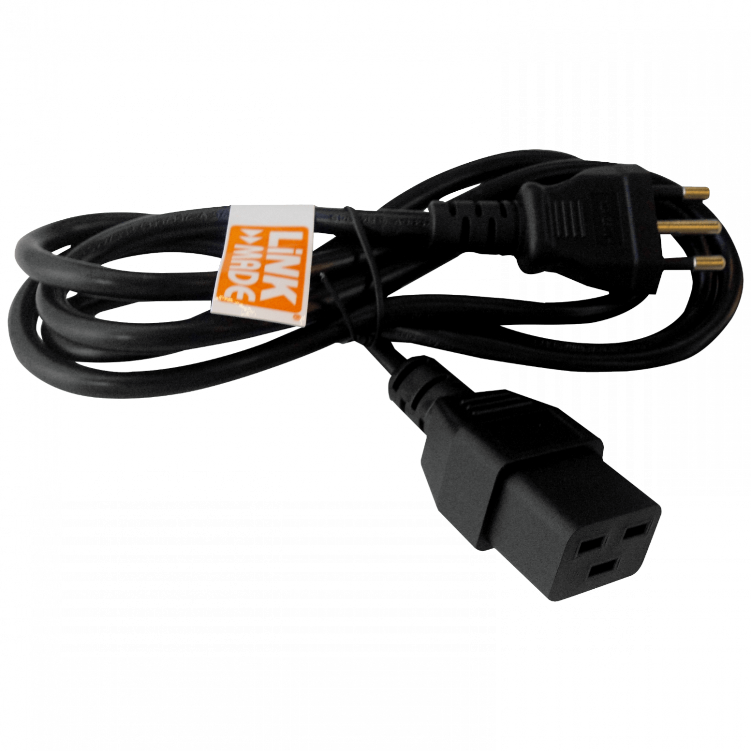1,4MT C19-HEMBRA CHILE-IT-MACHO CABLE PODER NEGRO 10A 3X1,0MM2 140CM