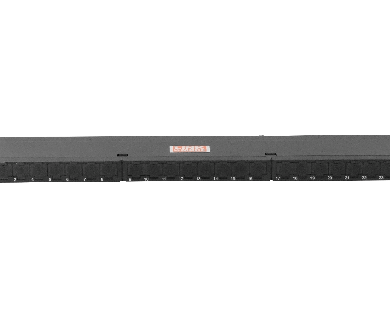 LINKMADE 0,5U 24-RJ45 CAT6A F/UTP S/FTP PATCHPANEL BLINDADO
