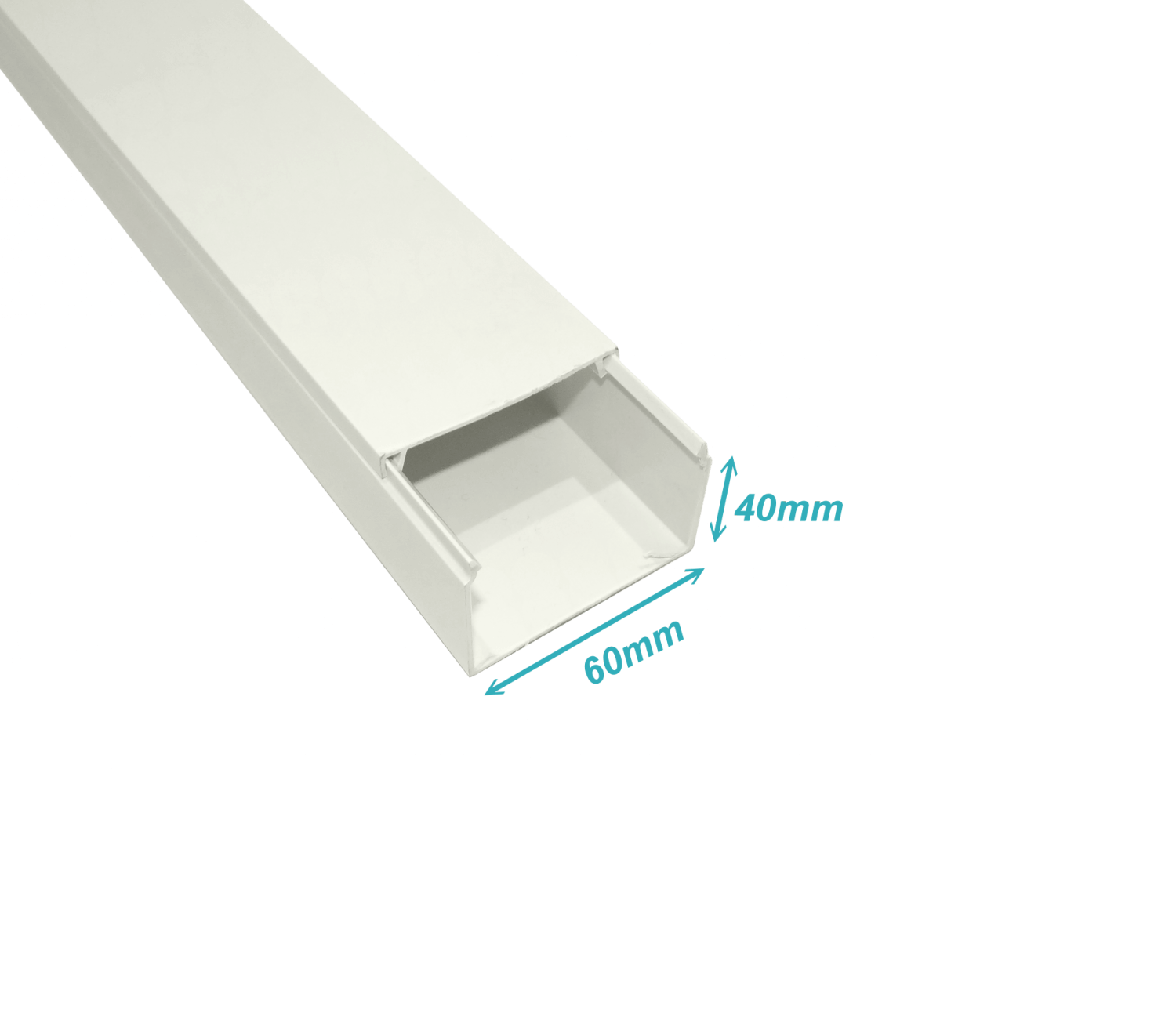 LINKCHIP CANALETA PVC 60X40MM 2MT BLANCA 1,45MM SIN-SEPARADR CC-6040-W