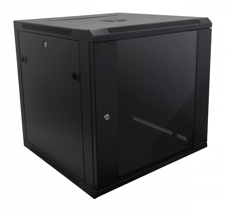 LINKMADE 60CM-FONDO 11U GABINETE RACK PARED NEGRO