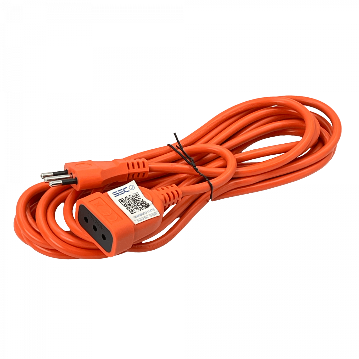 MACROTEL 5MT NARANJO ALARGADOR DE CORRIENTE 10A ENCHUFE CHILENO