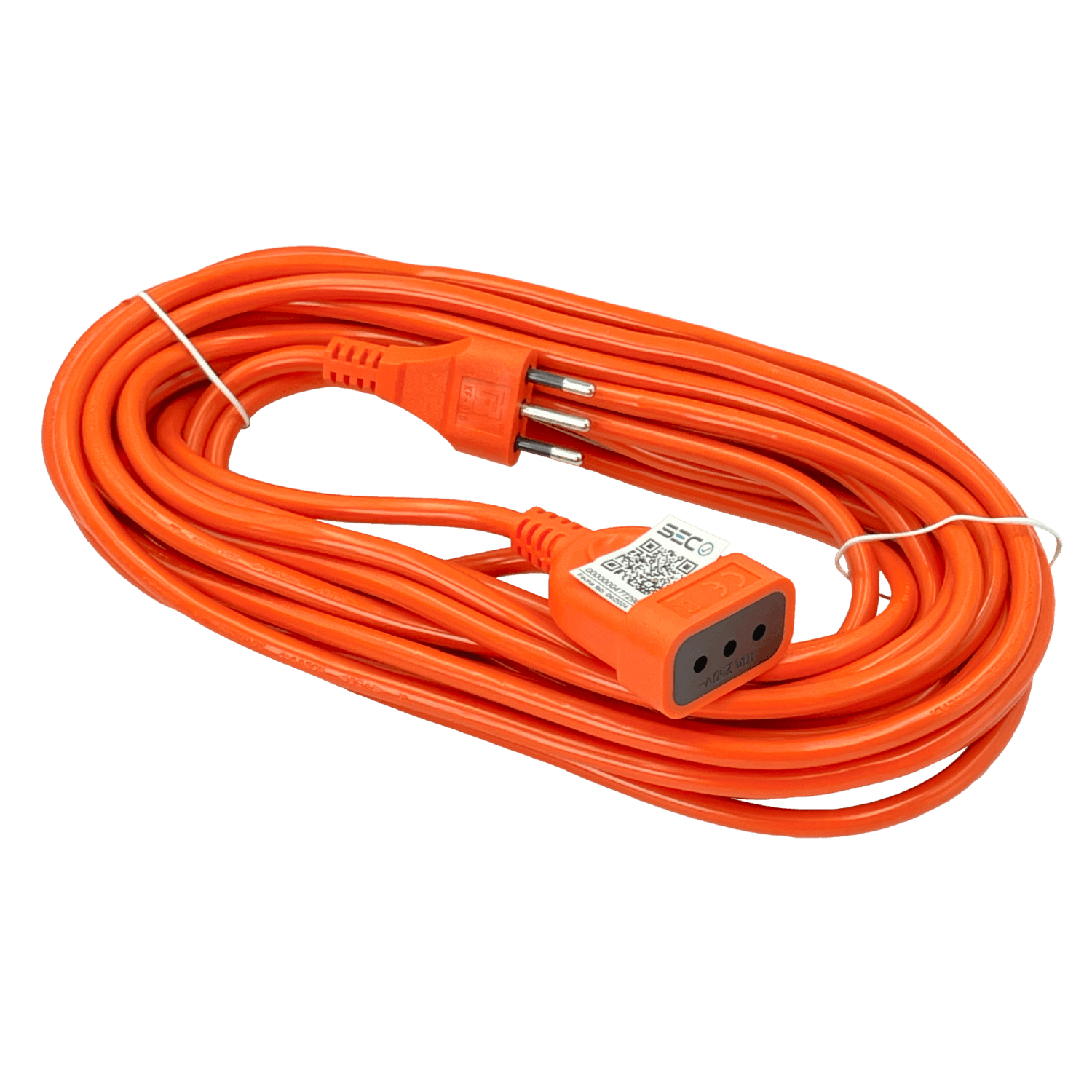 MACROTEL 10MT NARANJO ALARGADOR DE CORRIENTE 10A ENCHUFES-CHILENOS