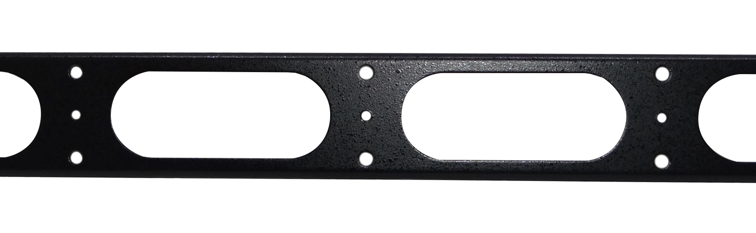LINKMADE 1U C/APERTURAS TAPA CUBRE ESPACIO RACK FIERRO NEGRO