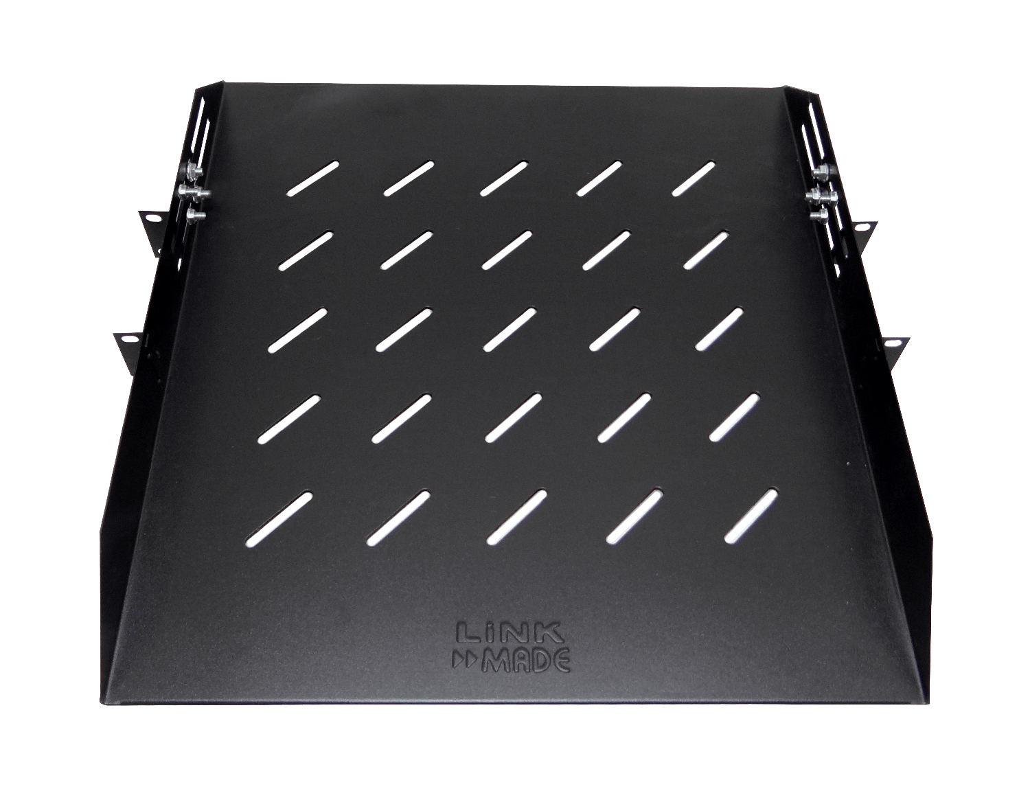 LINKMADE 1U 50CM-FONDO BANDEJA CENTRAL VENTILADA AJUSTABLE NEGRA