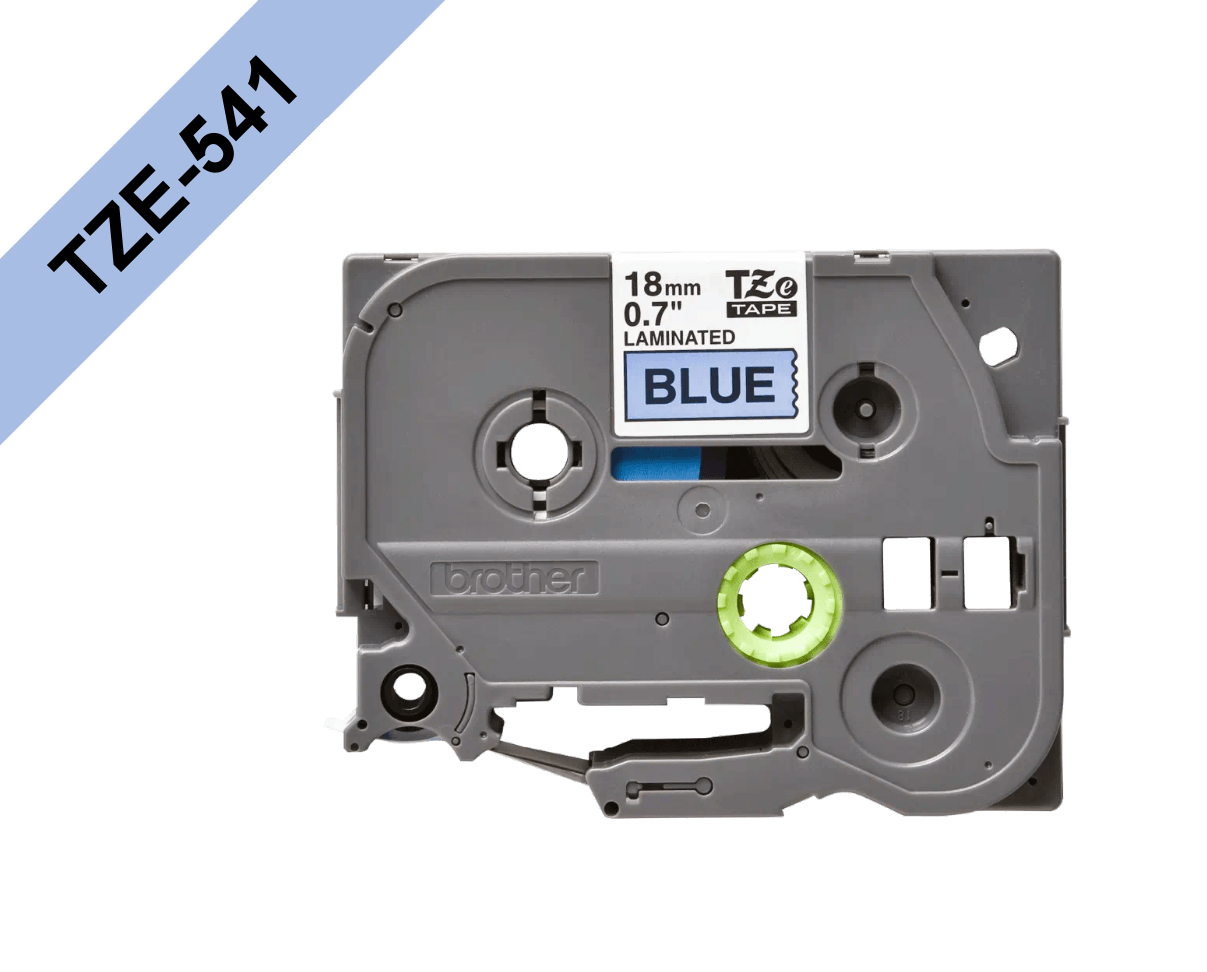 BROTHER 18MM NEGRO EN FONDO AZUL CINTA 8MT P/PT-E300VP/D600VP/E550WVP
