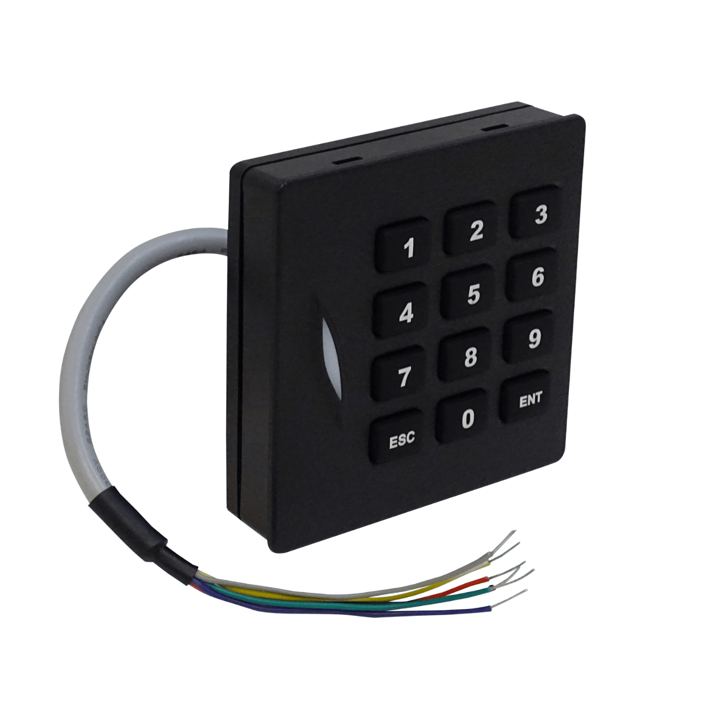 ZK LECTOR RF-ID 86X86MM TECLADO REQ/6-14VDC 6-PIN BEEPER 12-TECLAS