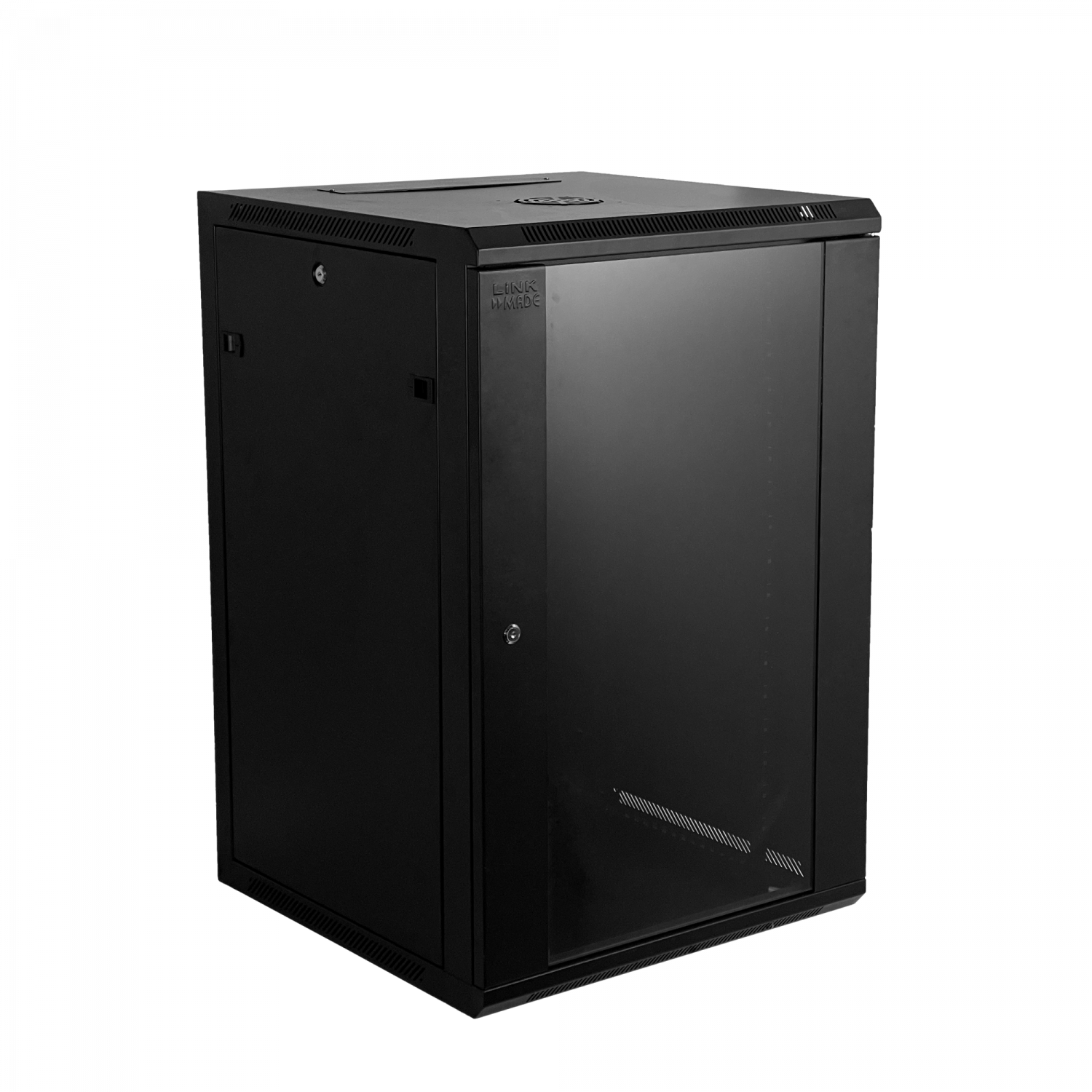 LINKMADE 18U 60CM-FONDO NEGRO INC-2U-M6 RACK GABINETE PARED