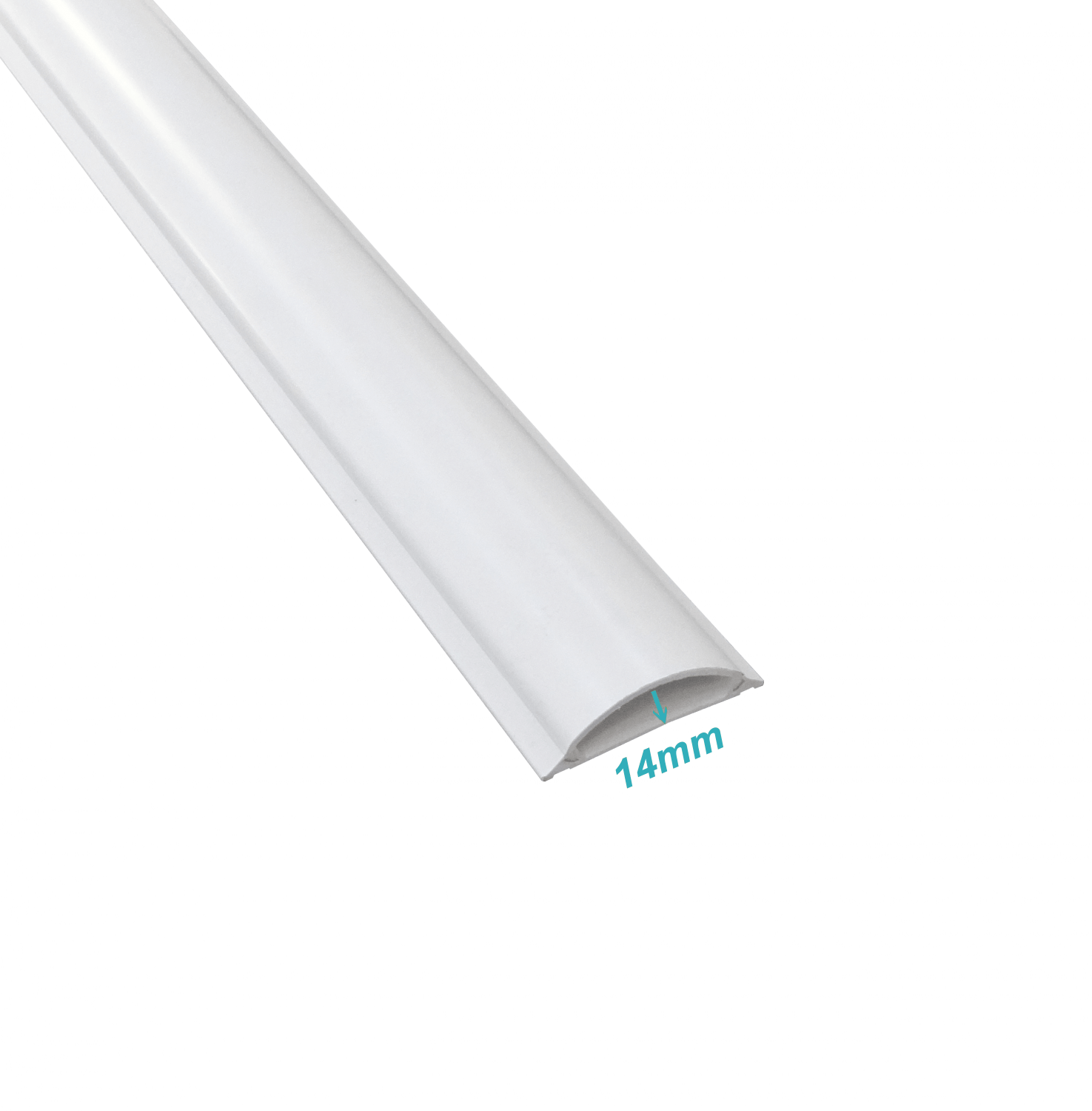 LINKCHIP 65X16MM 2MT 2,1MM-TAPA 1,4MM-BASE PVC CANALETA DE PISO BLANCA